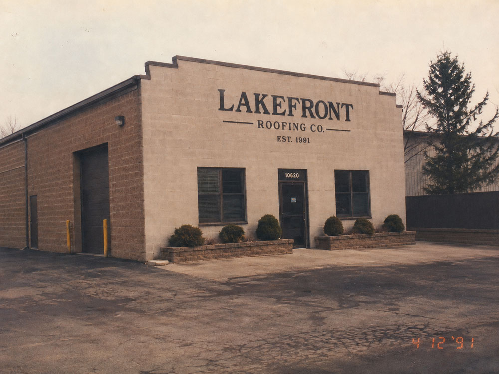 Original Lakefront Roofing Co. brick building